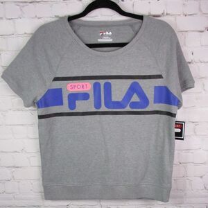 NWT Fila Spell Out Short Sleeve Athletic Athleisure Top